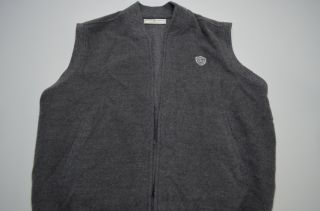 Mint Fairway Greene Pure Royal Lama Gray Zippered Vest Embroidered SH