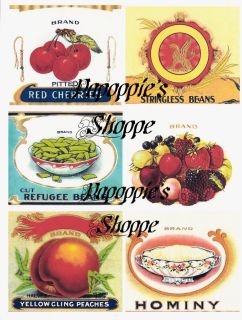 Vintage Label Stickers Repro Food Advertising Fruit VEG