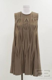 Roberta Furlanetto Brown Cotton Sleeveless Dress Size 40