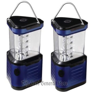 Blue 24 Bulb LED Camping Lantern Light Battery Operated Outdoor with
