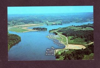 Oh Aerial Salt Fork Lake Marina Cambridge Ohio Postcard