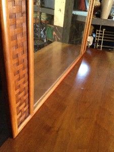 Vintage LANE PERCEPTION Walnut Mid Century Modern Dresser w/ Mirror