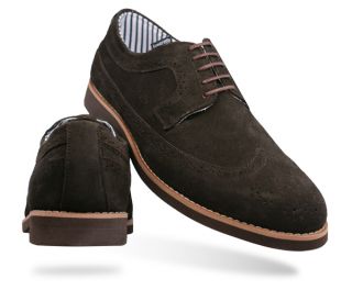 Lambretta Eva Lanister Mens Brown Suede Shoes All Sizes