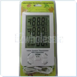 Large LCD Display Indoor / Outdoor Digital Thermometer with Hygrometer
