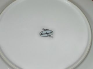 Larchmont 8091 Platinum Rim Fine China Japan Gravy Boat with Plate