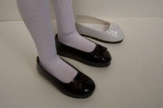 Black Patent Slipon Flats Doll Shoes for Lark Raven Wren♥