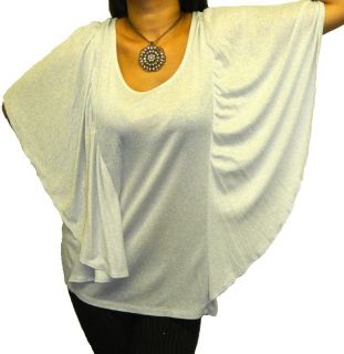 Lane Bryant Kimono Batwing Sparkly Stretch Career Office Top 26 28 3X
