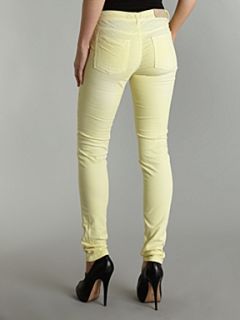 Victoria Beckham Denim Skinny mid rise ankle grazer jeans Yellow   
