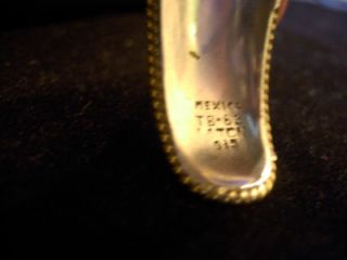 Laton TB 63 Sterling Silver Twisted Rope Heart Bangle Cuff Bracelet