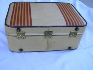 Authentic Vintage 1950 1960s Lark Small Suitcase Carry on with Locks