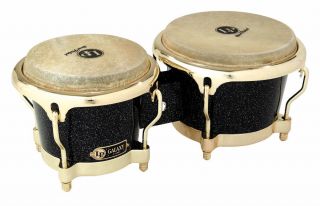 Latin Percussion Galaxy Fiberglass Bongos w Gold Tone Hardware