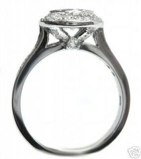 73 G VS2 Asscher Cut Diamond Engagement Ring 14k WG