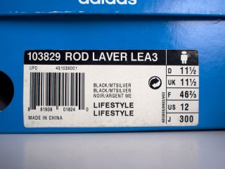 New Adidas Rod Laver LEA3 Black 12