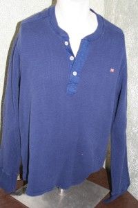 Polo Ralph Laurens Mens Henley Long Sleeve Thermal Navy Size XXL 2XL