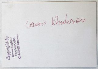 Vint 1980s Singer Artist Laurie Anderson Candid Stamped