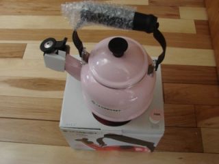 Le Creuset Powder Pink 1 25 Qt 1 2 L Demi Whistling Tea Kettle New in