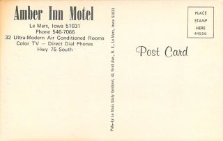 IA Le Mars Iowa Amber Inn Motel Le Mars Daily Sentinel No 44556