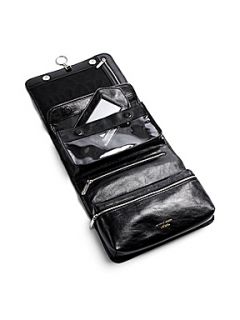 Aspinal of London Men`s hanging Washbag   Black EBL Black   