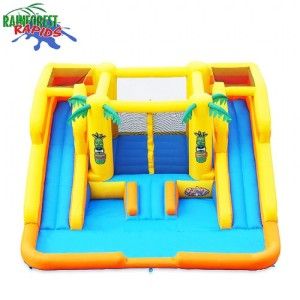 Rapids Water Inflatable Bounce House with Water Slide