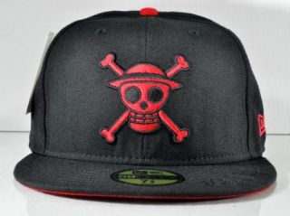 One Piece New Era Monkey D Luffy Red 59Fifty Fitted Cap