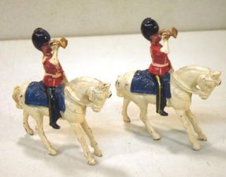Hill Co Vintage Lead Mounted Scots Greys Trumpeters C 1930s Pre