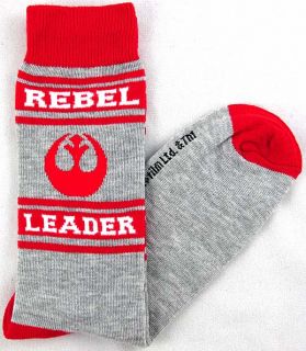 Star Wars Rebel Leader Logo Mens Crew Socks Size 10 13