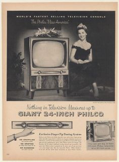 1954 Lee Ann Meriwether Philco Miss America Console TV Television