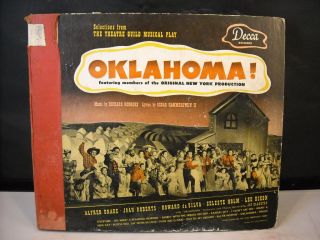 Vintage 1943 6 Record Set Oklahoma Musical