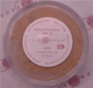 Sheer Cover Mineral Foundation Latte 4 Gram 90 Day Supply New SEALED