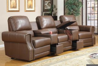 5pcs Modern Recliners Home Theater Leather Sofa, #BQ S344P1