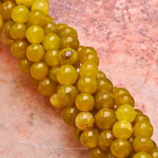 5mm Lemon Jade Gemstone Round Beads Strand 15 2 3