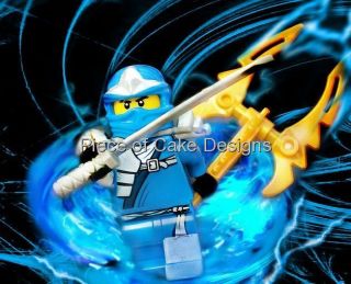 Lego Ninjago Blue Ninja Jay Edible Image Icing Cake Cupcaketopper