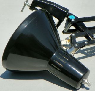 Black Ledu Lamp of Norwalk Folding Desk Scissor Adjustable Arm