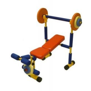 Kids Fun Fitness Exercise Equipment Weight Bench Set