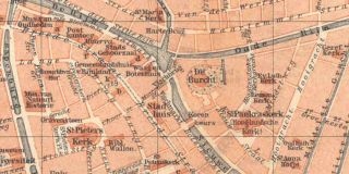Netherlands LEIDEN. LEYDEN. Old Vintage City Map Plan.1906. Holland.