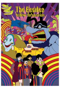 3D Picture Shadow Box Beattles Yellow Submarine 3D Lenticular Montage