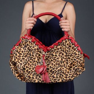 Animal Print Leopard Red Extra Large Shopper Tote Bag