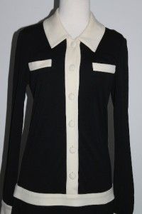 Diane Von Furstenberg Leno Black Shirt Long Sleeve Black Wool Dress