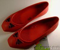 New Crocs Shoes Lenora Croslite W4 Red Cranberry Navy Square Toe Faux