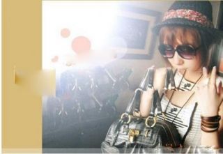 2012 Hot Women Fashion Sunglasses Chlo Retro Metal Brown Black White