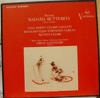 Leinsdorf Puccini Madama Butterfly LP VG VICS 6100 Vinyl Record