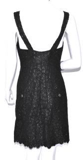 Chanel 08A $5K Black Lesage Camellia Suit Dress 38 New