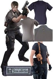 Resident Evil Agent T Shirt Leon Model Black Tight Fit
