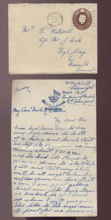 GB 1922 Cover Naval Barracks SHIP Empress India Letter
