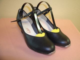Leos Leather High Heel Tap Dance Shoes Size 5 M WomenS