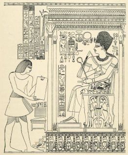 Pharaoh Amenothep III Faucher Gudin Lepsius Ankh Crook Flail Throne