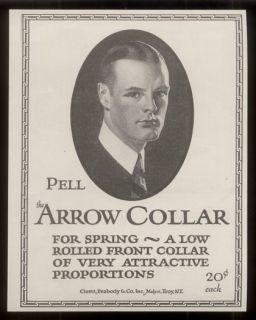 1923 J C Leyendecker Art Arrow Shirt Collar Vintage Print Ad