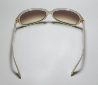 New Oliver Peoples Leyla Ivory Gold Brown Fashionable Sunglasses