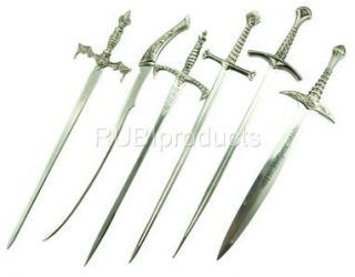 Set 6pcs Lord of The Rings Letter Opener Swords Knives Knife LRK1