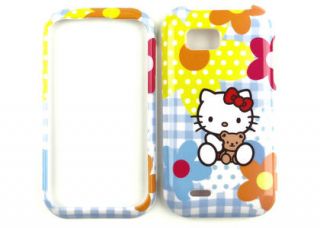 Hello Kitty Blue Hard Cover Cellphone Case for T Mobile LG myTouch Q